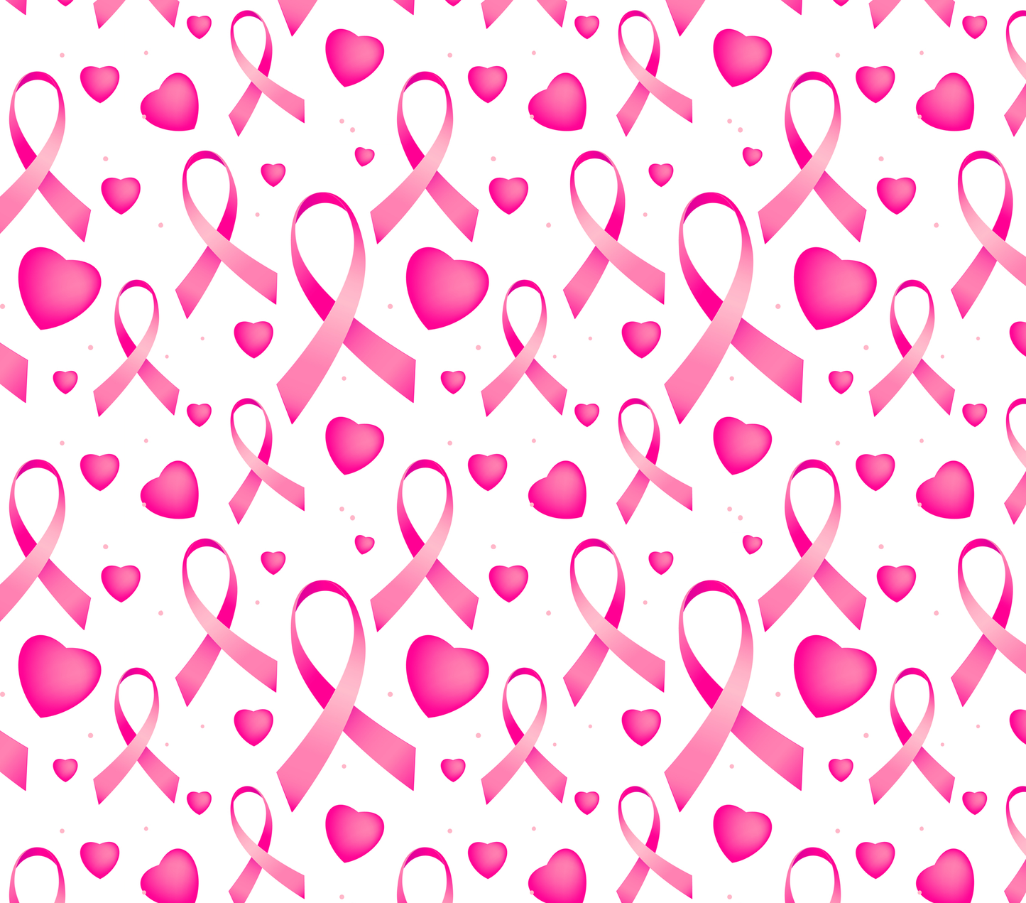 Hearts and Pink Ribbons Stainless Steel Tumbler