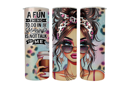 Funny Coffee Girl Stainless Steel Tumbler