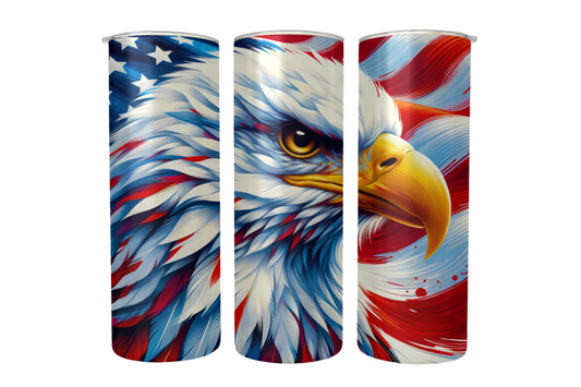 American Eagle Flag Stainless Steel Tumbler